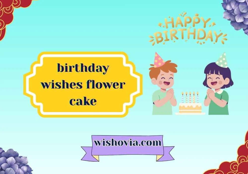 Birthday Wishes Flower Cake for Sister or Brother