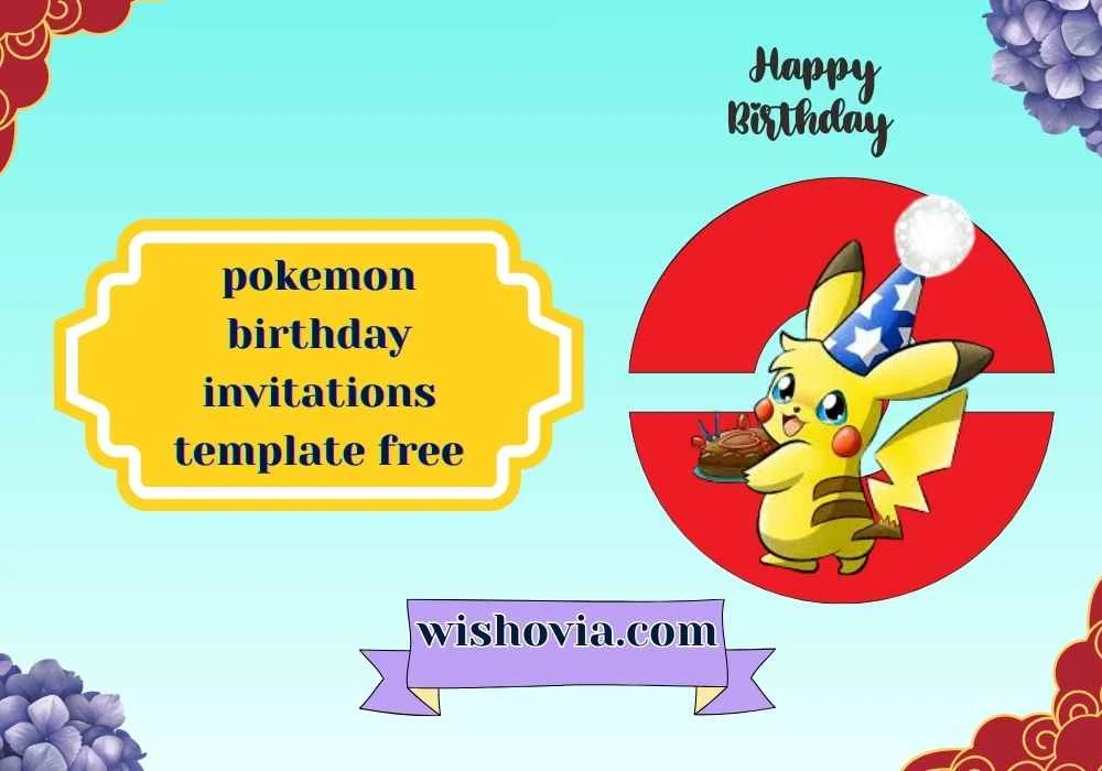 Pokémon Birthday Invitations Template Free with Pikachu Theme