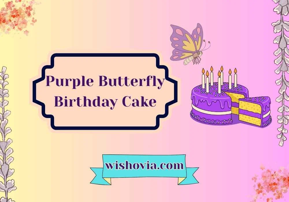 Purple Butterfly Birthday Cake