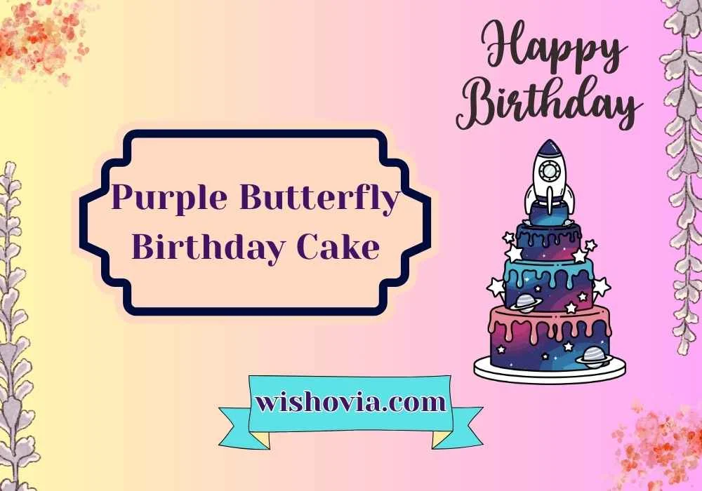Purple Butterfly Birthday Cake for Themed Parties