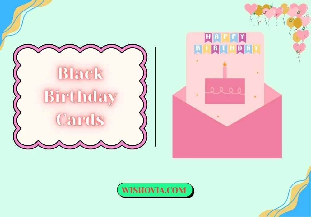 Black Birthday Cards for Men 
