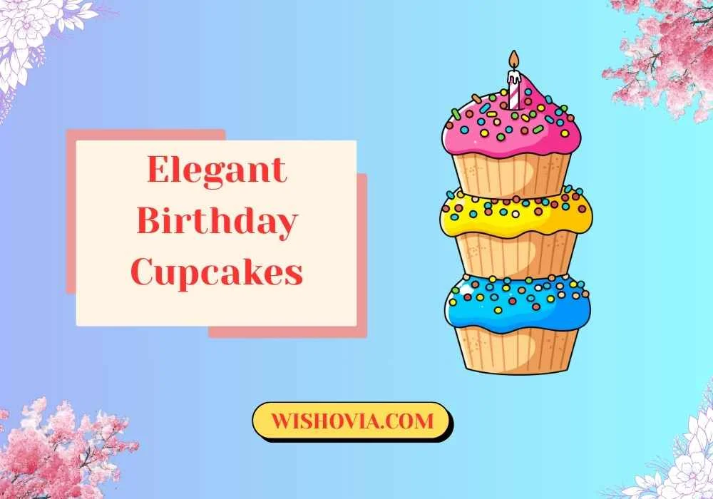 Floral and Pastel Elegant Birthday Cupcake 