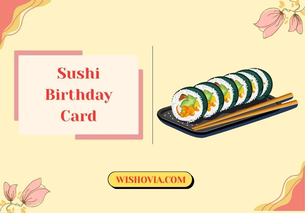 Handmade Sushi Birthday Card