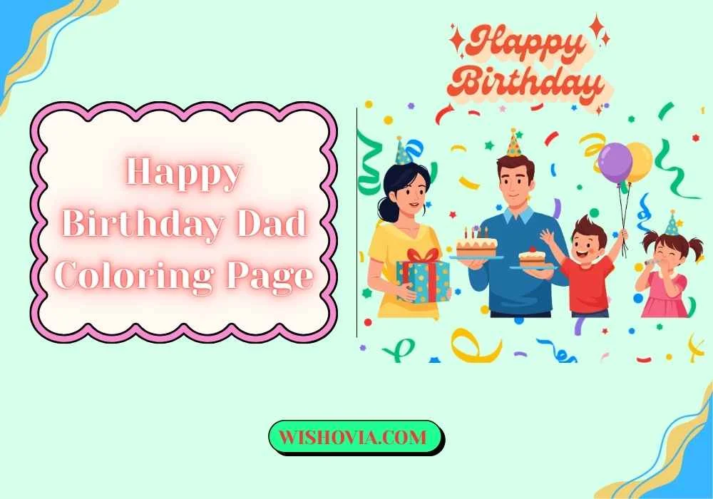 Happy Birthday Dad Coloring Page