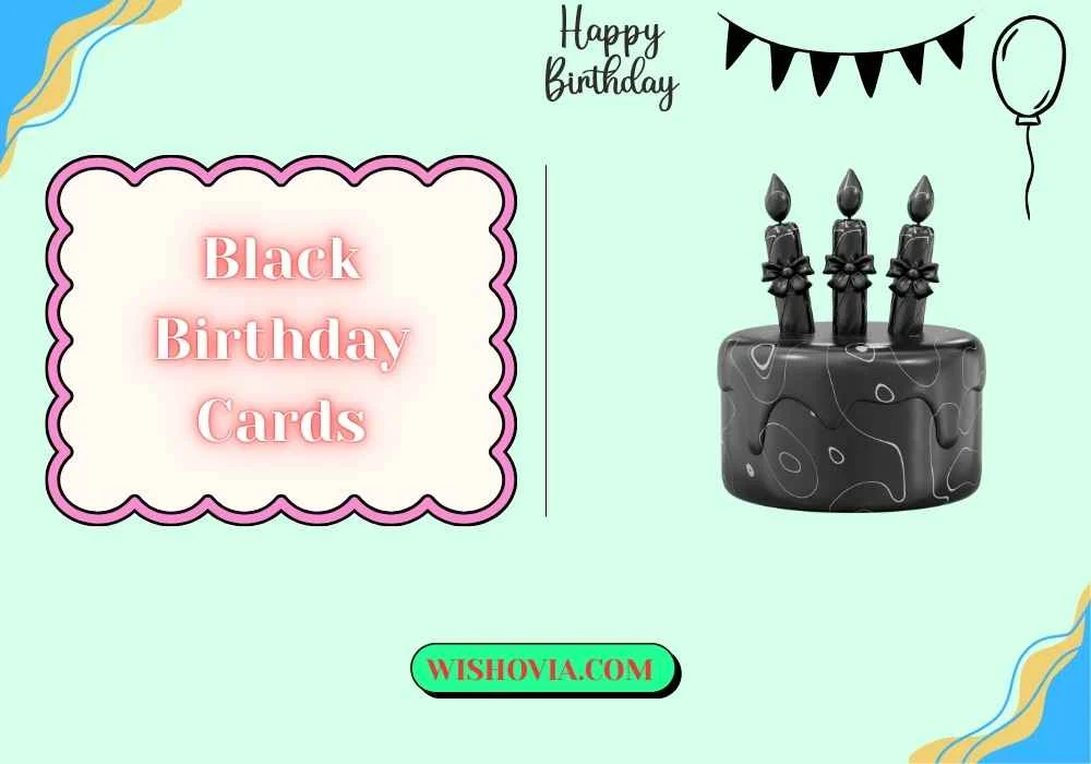 Minimalist Black Birthday Card 