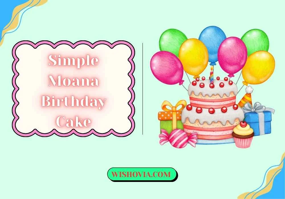 Simple Moana Birthday Cake for Girl Party