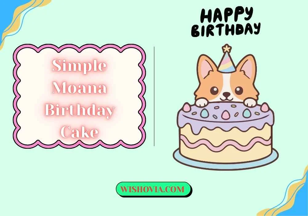 Simple Moana Birthday Cake