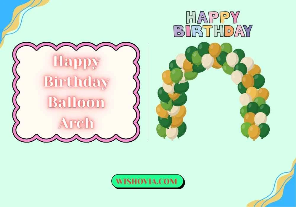 Happy Birthday Balloon Arch