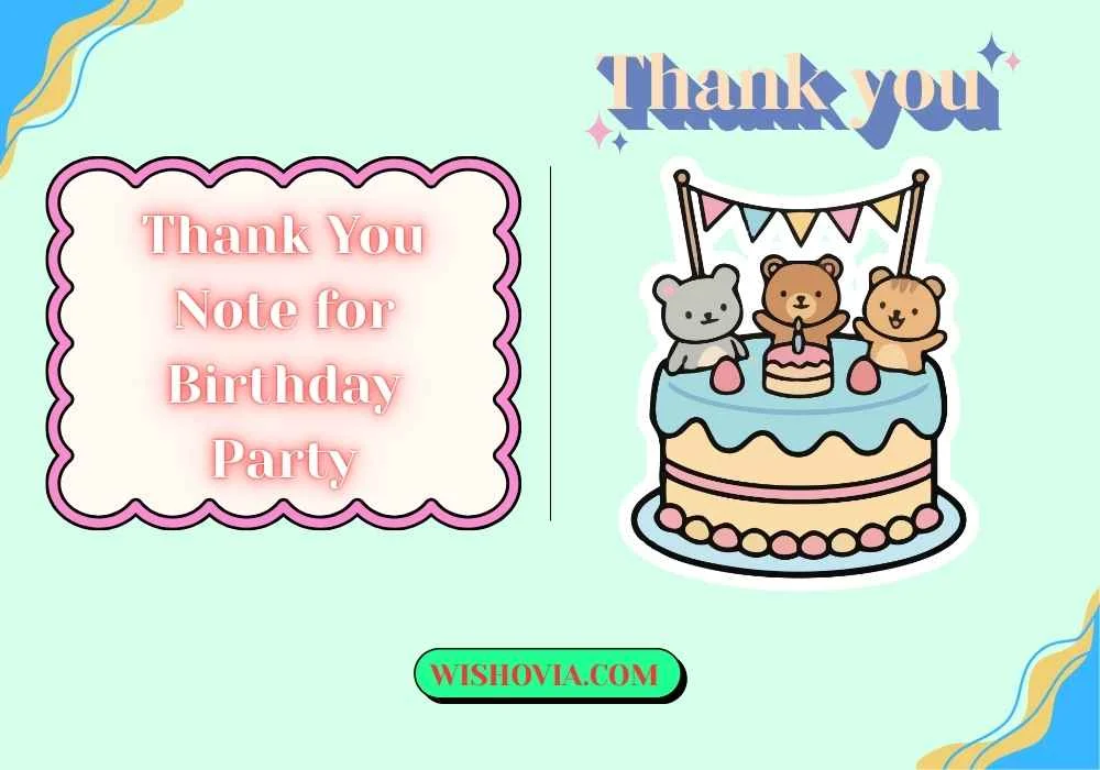 Thank You Note for Birthday Party