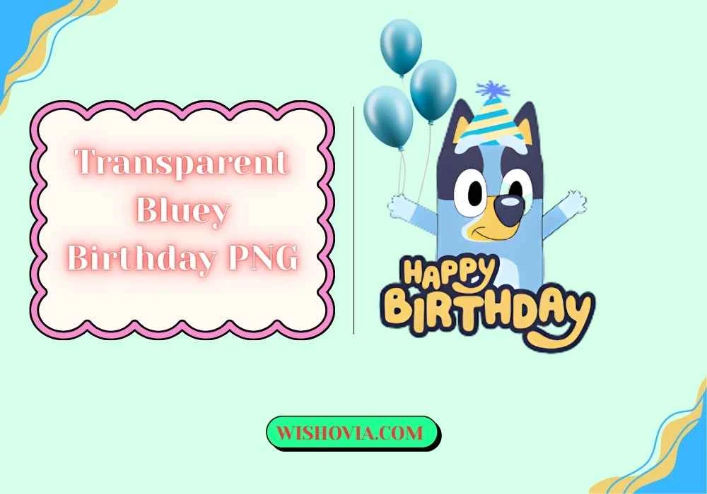 Transparent Bluey Birthday PNG